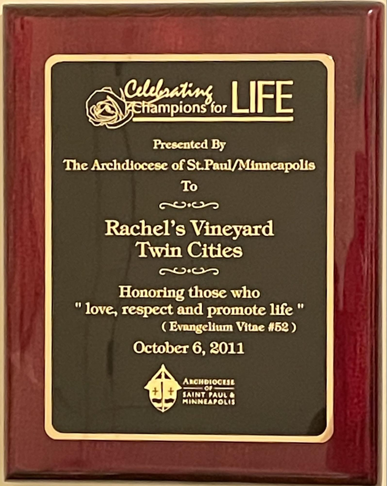 Rachel's Vineyard Twin Cities - History